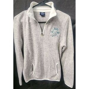 Charles River Apparel Size Medium 1/4 Zip Pullover Hoodie Jacket‎ NEW Gray